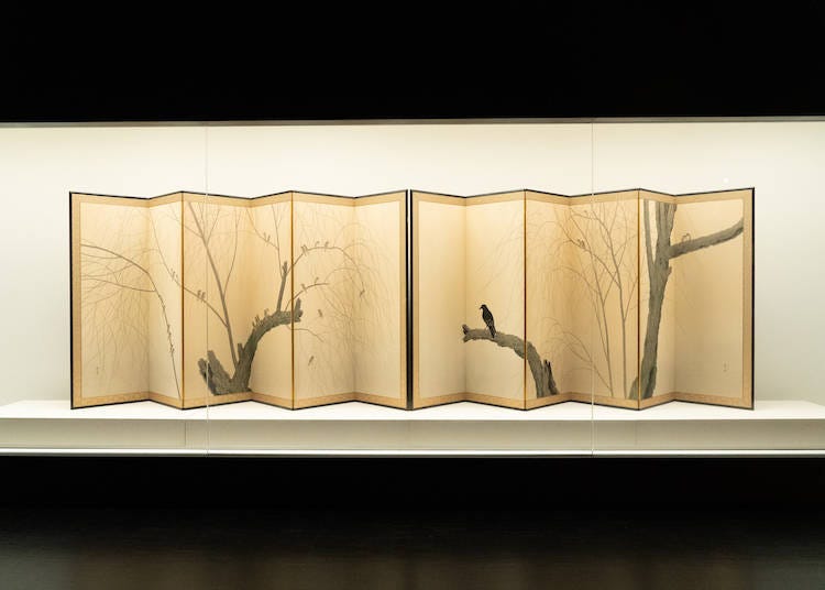 菱田春草《麻雀和烏鴉》，1910年