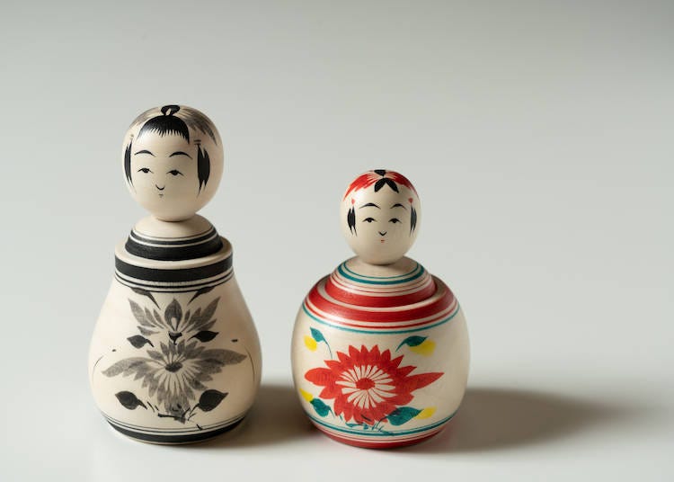 Contemporary kokeshi dolls from Sakurai Kokeshi