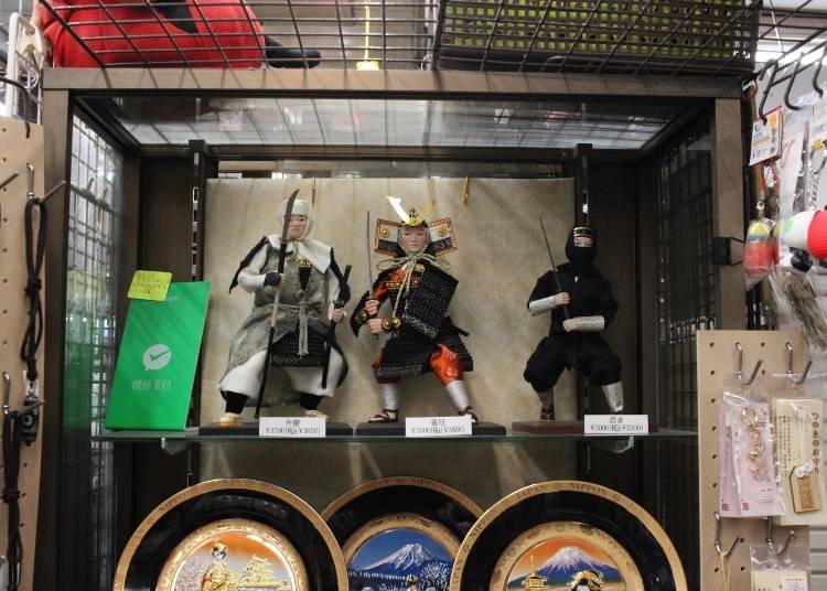 Samurai and Ninja Figurines at Shizuoka-ya