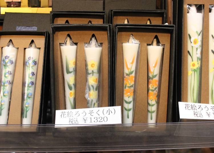 Warosoku Candles at Shizuoka-ya