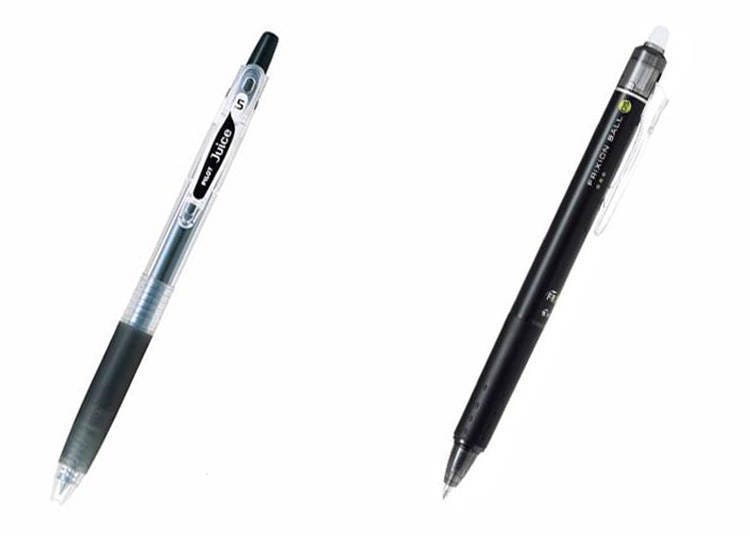 左：「PILOT GelBP Juice 05B」／右：「PILOT FRIXON BALL 05 黑」