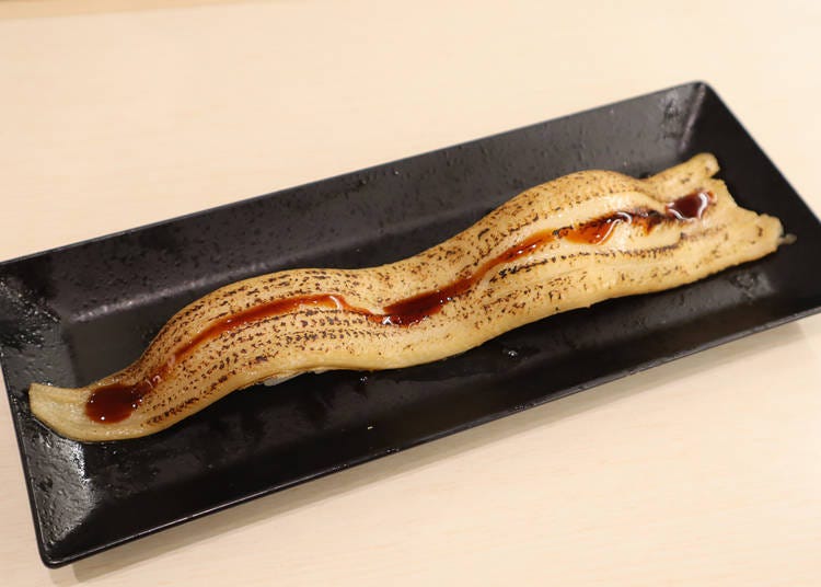 これは絶対に食べてほしい！お店おすすめの寿司ネタ「一本あなご」（470円/税別）