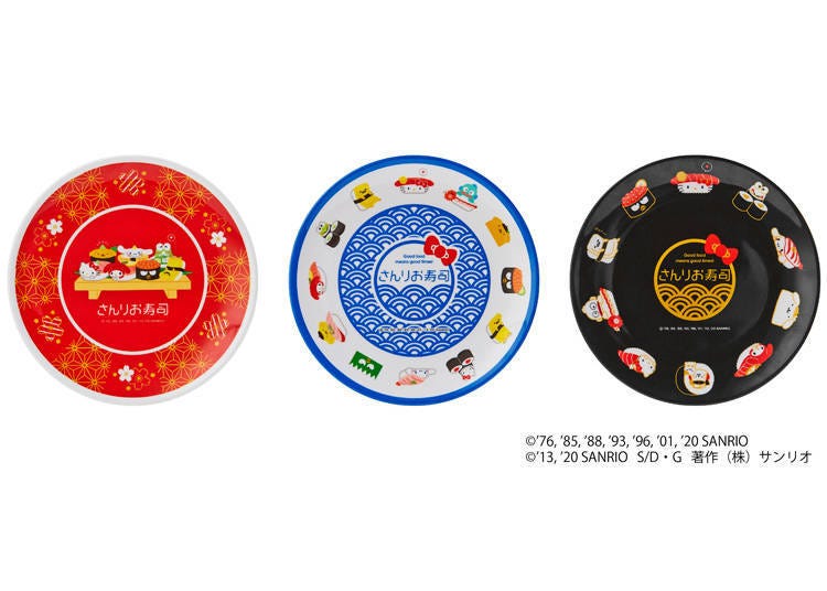 Melamine plates for serving your own “Sanrio Sushi”