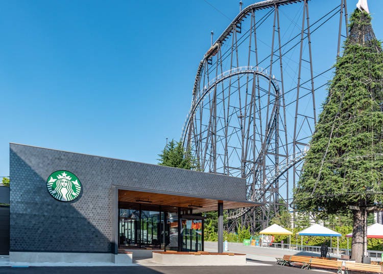 There's also a Starbucks where you can lounge in with a cup of coffee while looking out at what's going on in the park.