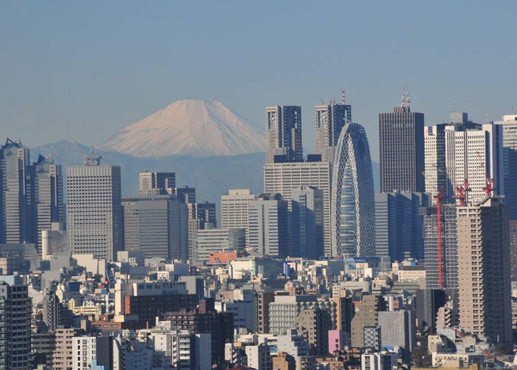 8. 都市大廈與富士山並排的珍奇景觀「文京市民中心展望廳」