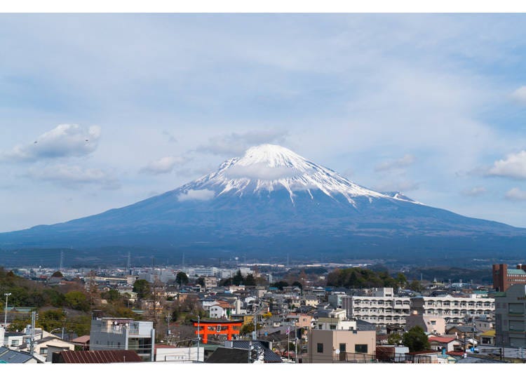 从展望大厅所看见的富士山