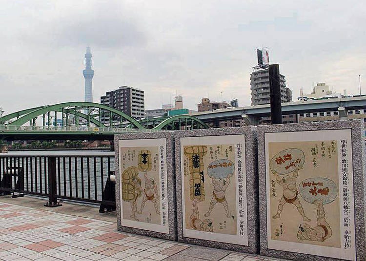 3. Day or night, enjoy views of the Skytree as you stroll along the Sumidagawa River Terrace!