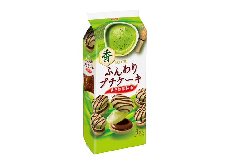 「ふんわりプチケーキ<香る焙煎抹茶>」　想定小売価格：250円前後（税別）、発売地区：全国