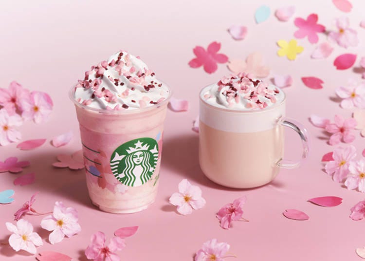 ■飄散櫻花香氣的「櫻花牛奶布丁星冰樂」與令人心情舒坦的「櫻花牛奶拿鐵」