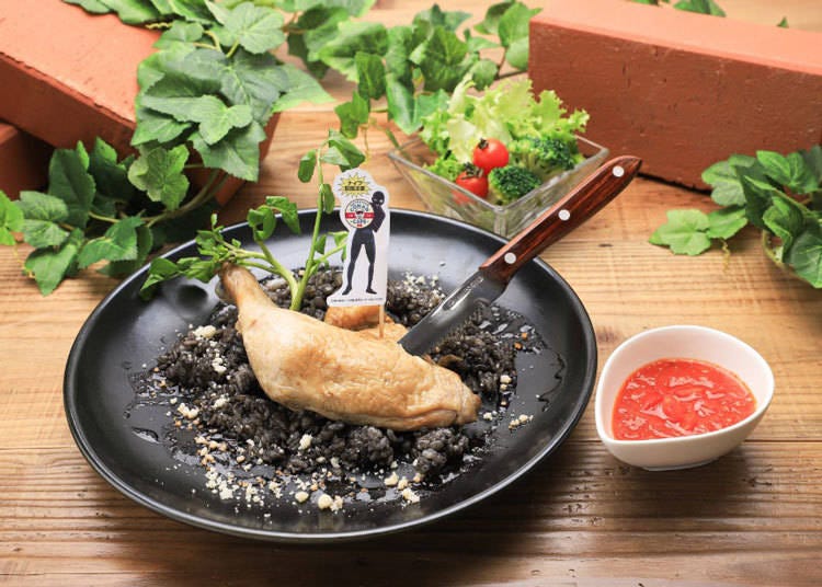 犯人の暗黒リゾット～鶏肉のコンフィをのせて～ 1590円・税別
