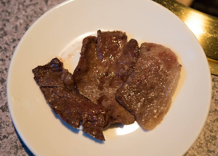 From left, loin, beef tongue, Wagyu beef ribs