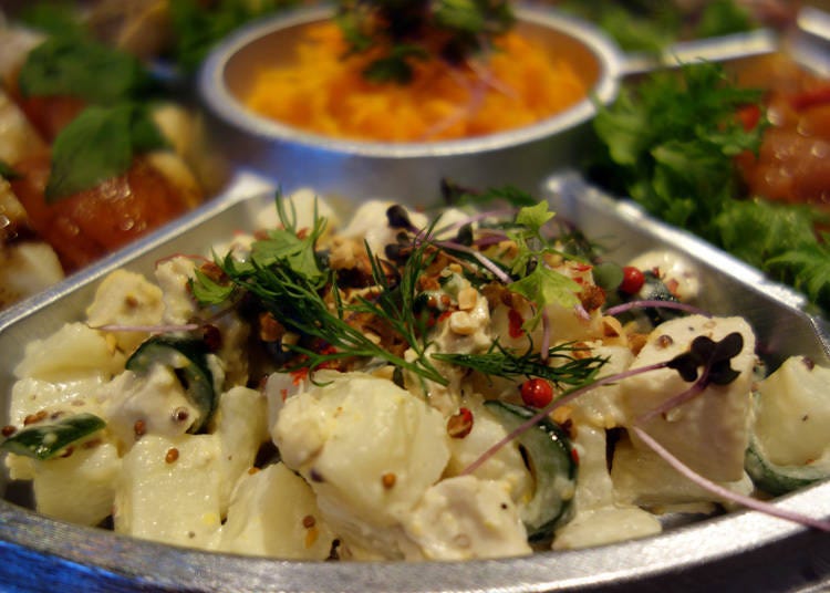 Potato salad with smoked chicken prepared in-store