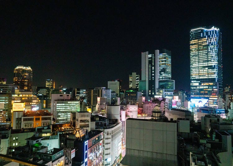 4. 穏やかに夜景を楽しめる屋上庭園「渋谷PARCO ROOFTOP PARK」