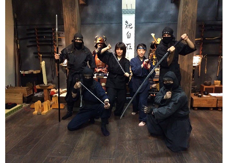 Ninjas in training at the Musashi clan's ninjutsu dojo