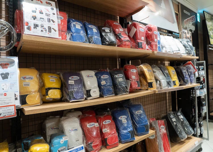 Display of Winning Boxing Gloves at FITNESS SHOP HARAJUKU