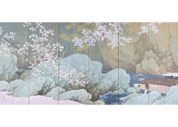 Kawai Gyokudo, Parting Spring (detail), 1916, Important Cultural Property