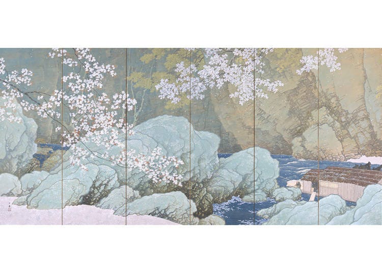 Kawai Gyokudo, Parting Spring (detail), 1916, Important Cultural Property