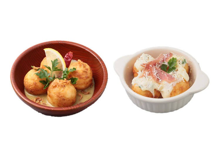 商品イメージ　タイ バンコク風　～グリーンカレー～（左）、スイス ツェルマット風  ～チーズソース＆生ハム～（右）