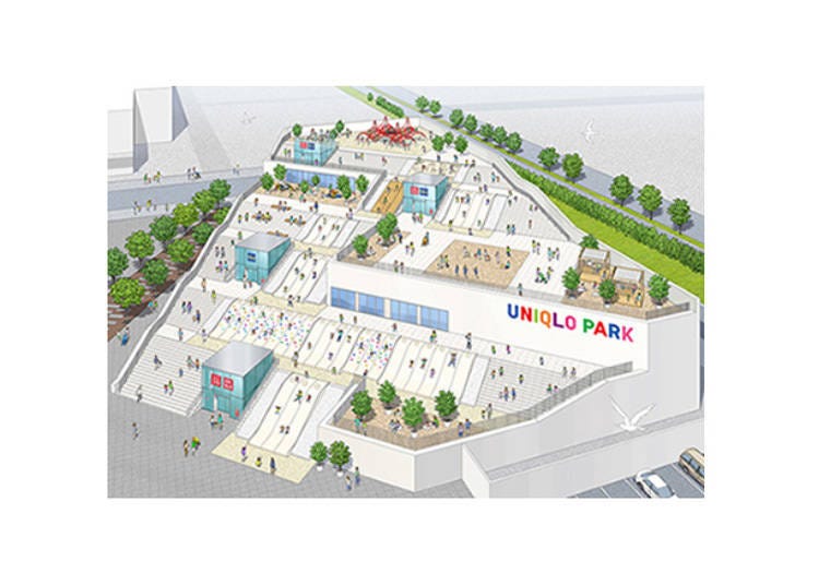 「UNIQLO PARK 横浜ベイサイド店」（イメージ図）。公園デザインは建築家の藤本壮介氏が監修