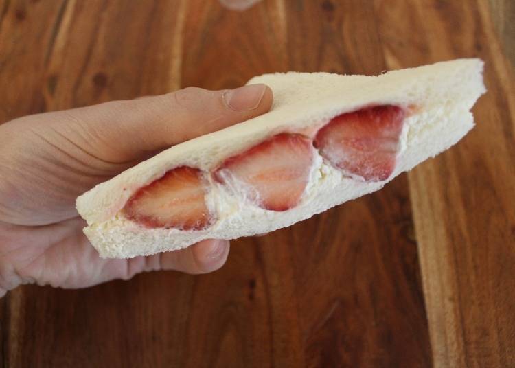 The famed Japanese strawberry sandwich!