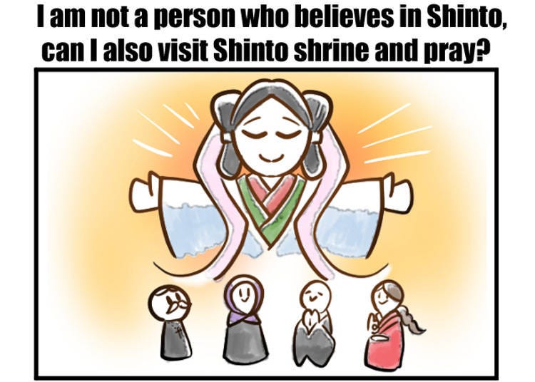 I am not a person who believes in Shinto, can I still visit Shinto shrine and pray?