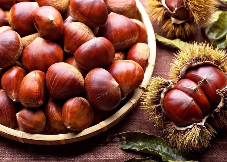 Chestnuts, known as Kuri in Japan, are eaten a lot in November