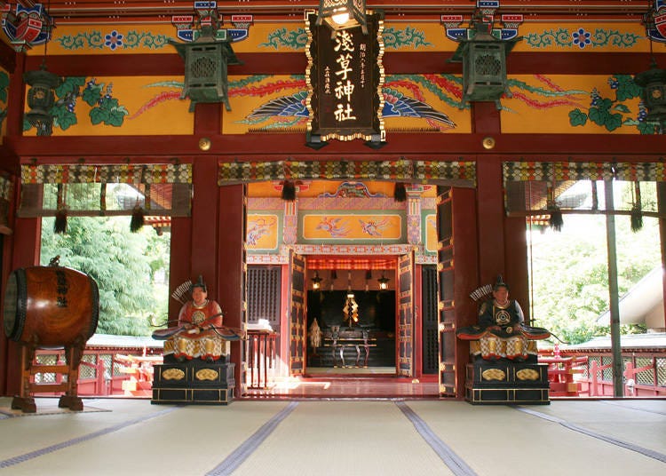 The Reitaisai ceremony is held in the shrine building. (Photo credit: Asakusa Shrine)