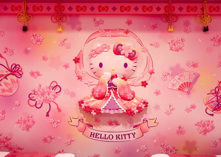 일면이 모두 핑크로 정말로 귀엽다! 헬로 키티 룸 '벚꽃 선녀'