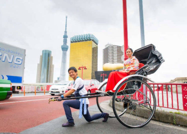 浅草で見かける人気の人力車