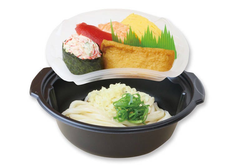 "Sushi & Bukkake Udon Set" 300 yen (excluding tax)
