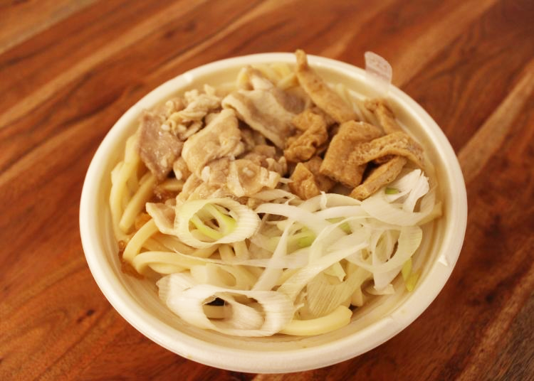 “Udon with Pork in Broth with Soy Sauce”