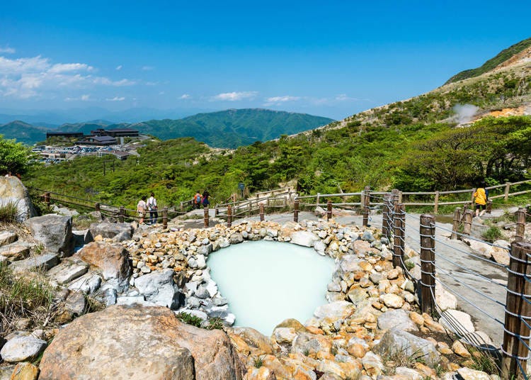 I want to stay at the ryokans in Hakone, Izu, and Atami, and enjoy the hot springs!
