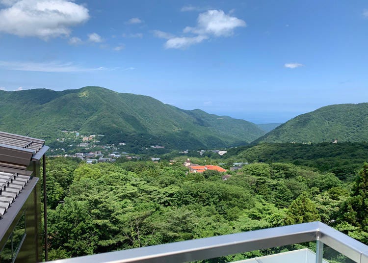 View from the observation deck (Sagami Bay can be seen on the far right)