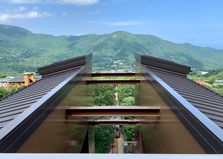 View from the observation deck (Daimonji-yaki festival and cable car)