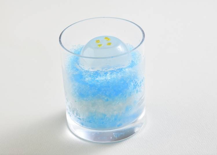 藍色夏威夷的小水槽＆晶瑩剔透水母果凍（ブルーハワイの小さな水槽とプルプルクラゲゼリー）