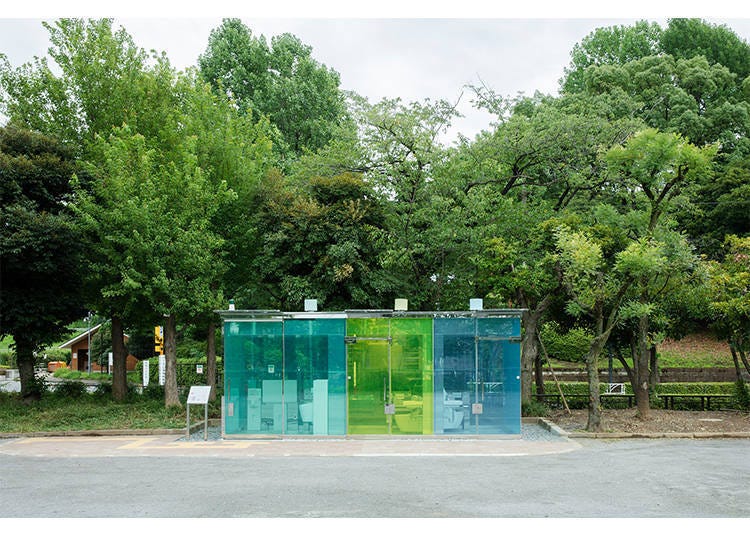 The toilet in Haru-no-Ogawa Community Park (Courtesy of Nippon Foundation, Photographed by Nagare Satoshi)