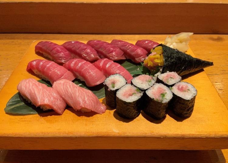 板前壽司必吃①一次將鮪魚的精華滋味給嚐遍！板前壽司「最強黑鮪魚組合」