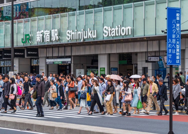 The Shinjuku Station area was quite complex, with lots of people hurrying off to their destinations