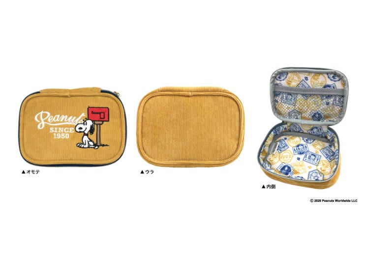 日本郵局限定史努比商品②燈芯絨小袋子