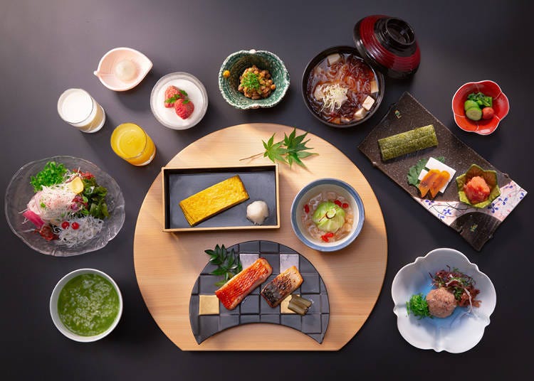 The specially made Japanese meal set.