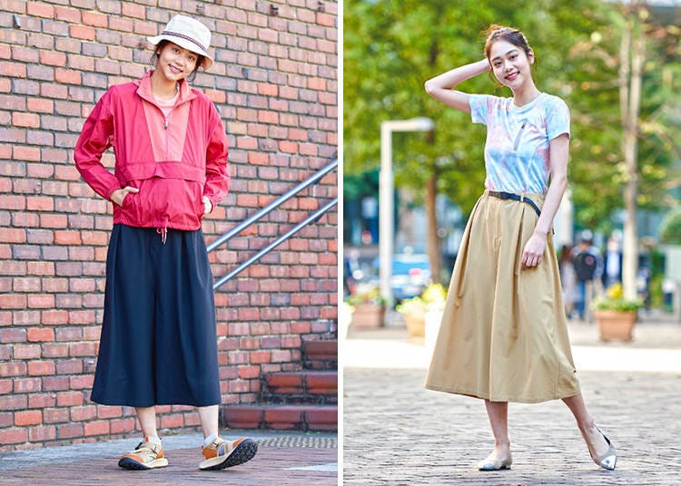 LN123 UV Protective Gaucho Pants for Women (1,900 yen)