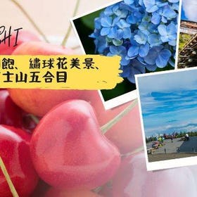新宿出發｜富士山五合目、日本三奇橋繡球花祭、當季櫻桃吃到飽等（附哈密瓜1個）
▶點擊預約
圖片提供：KKday Japan