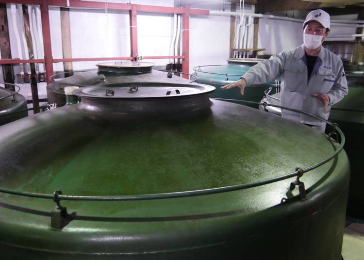 A tank in the brewery. There are tanks made from melted-down decommissioned battleships from after the war too.