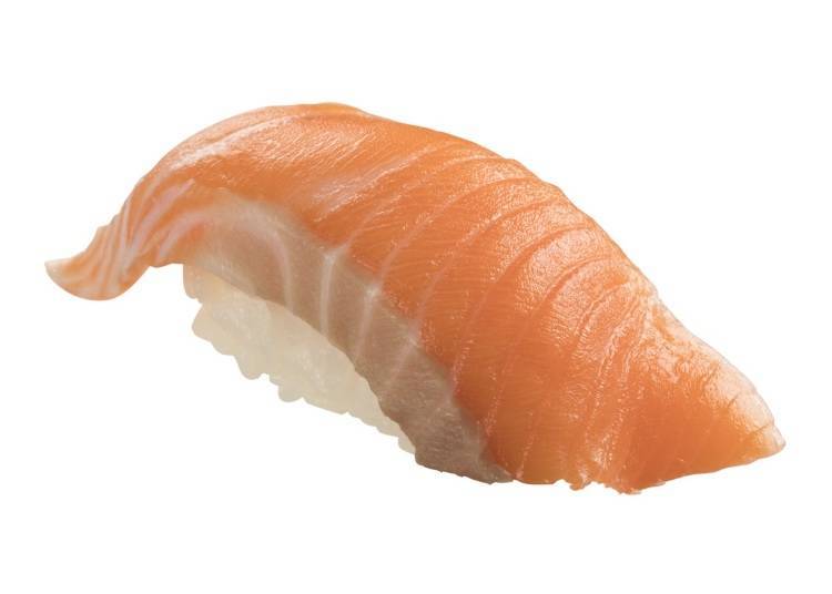 Fresh King Salmon, 100 yen (110 yen including tax)