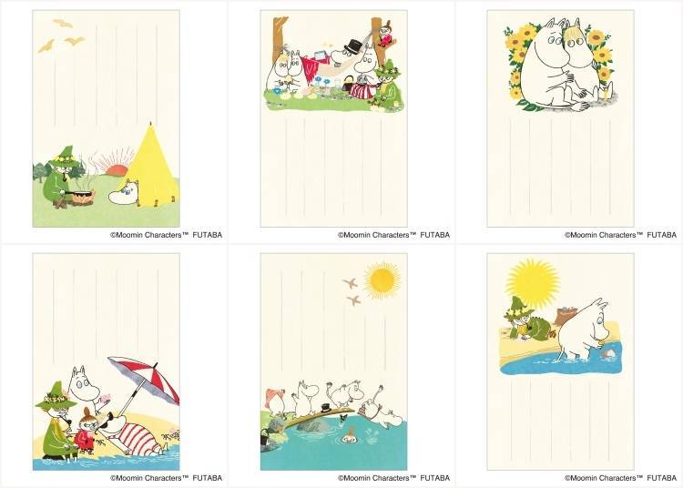 伊予和紙 嚕嚕米季節明信片夏季圖案（每張165日圓）
