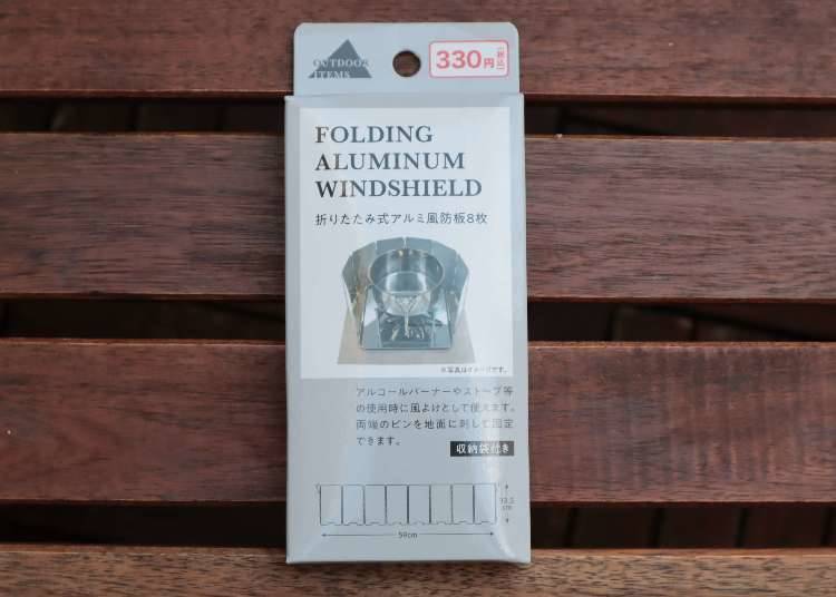 Can Do: Foldable Aluminum Windshields - A Must-have for Outdoor Cooking (8 pack, 330 yen)