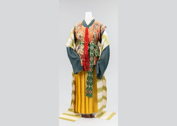 One of the exhibited costumes from the Nara Period