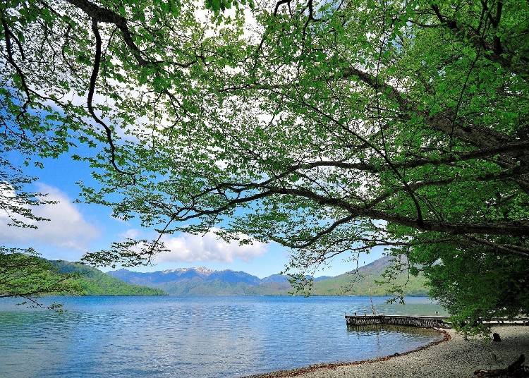 中禅寺湖畔の美しい景色で癒しを