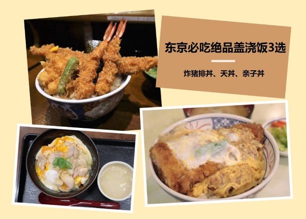 东京必吃绝品丼饭(盖浇饭)3选！日本人也赞不绝口的炸猪排丼、天丼、亲子丼