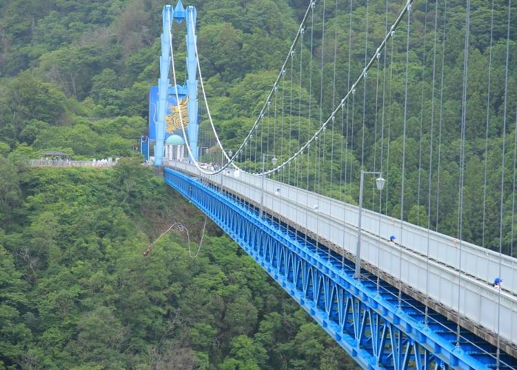 ■竜神峡にかかる竜神大吊橋は、日本最大級！